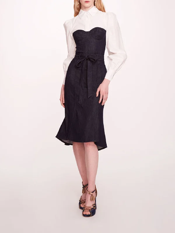 Exclusive Savings This Week!Denim Poplin Shirt Dress