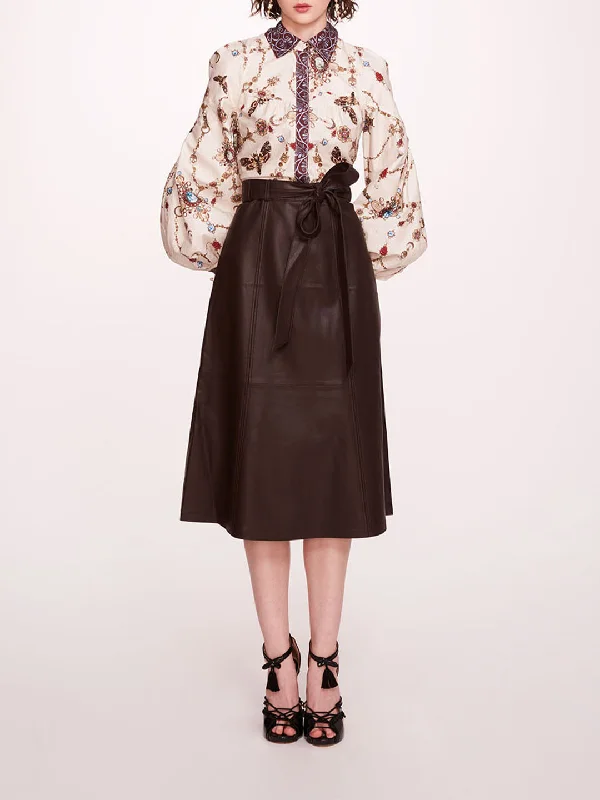 Exclusive Offers You’ll Love!Faux Leather Poplin Midi Dress