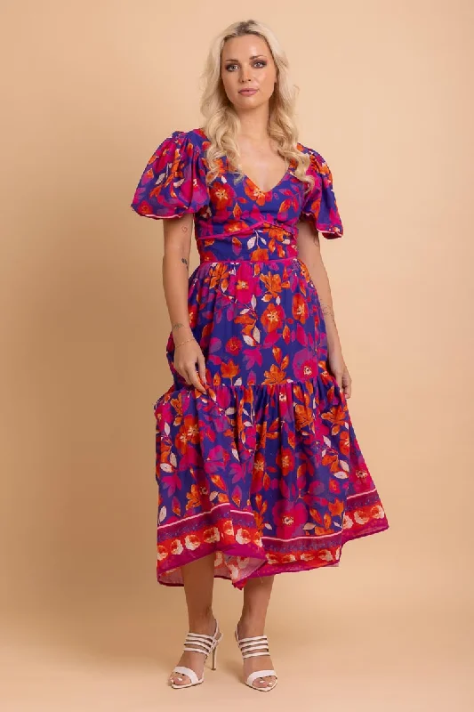 Hurry! While Supplies Last!Serena Midi Dress Blue