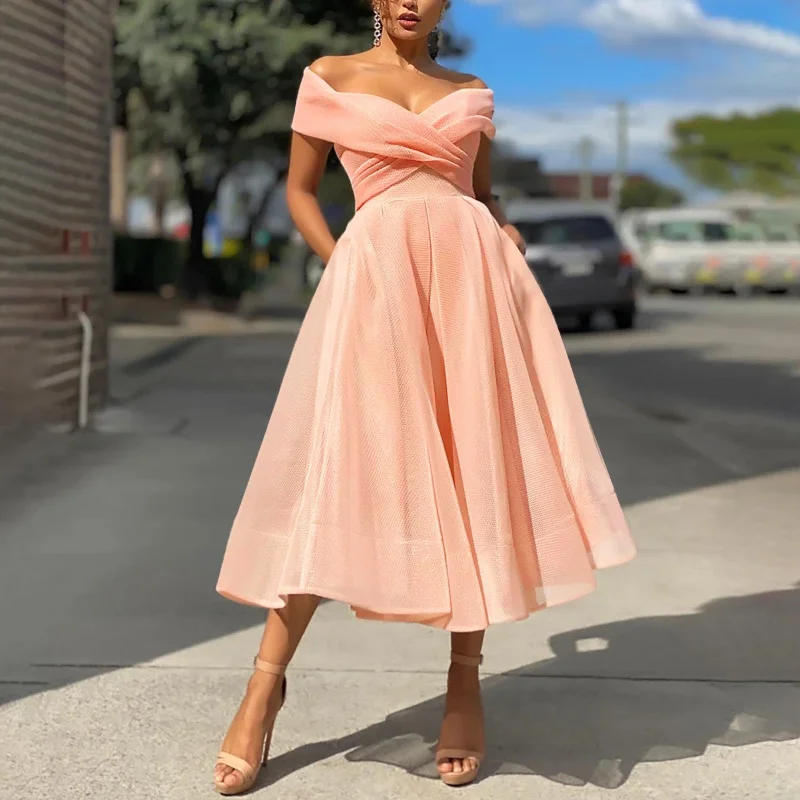 The Best Offers Are Here!Amy Fashion - Sexy Off Shoulder Wedding Party Elegant Fashion Dress
