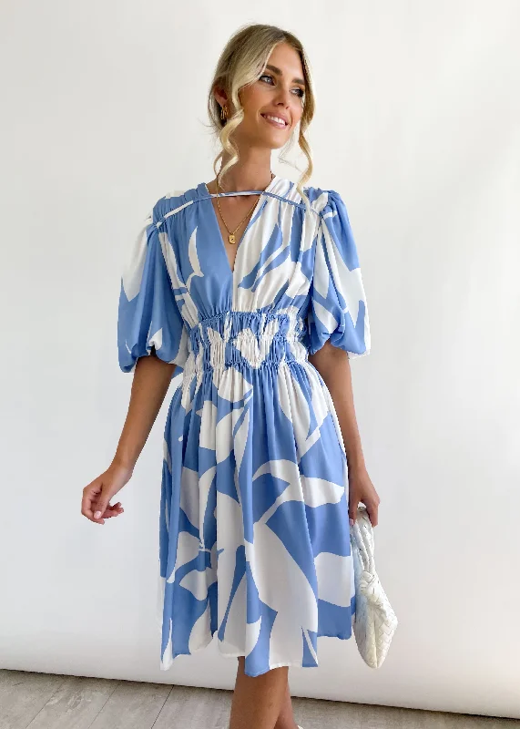 Enjoy Huge Discounts Now!Siena Dress - Blue Leaf