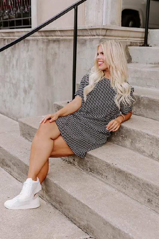 Unbeatable Prices!Social Charm Stripe Mini Dress Curves