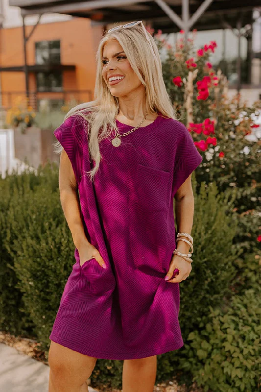 Don’t Wait – Deals Won’t Last!Sunny Days Shift Dress in Royal Plum Curves