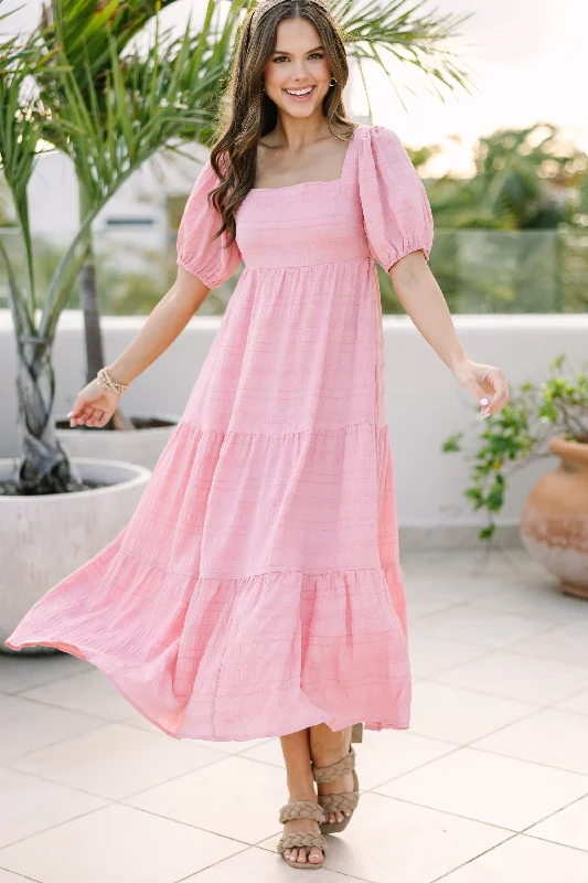 Biggest Sale of the Season!Think About It Mauve Pink Midi Dress