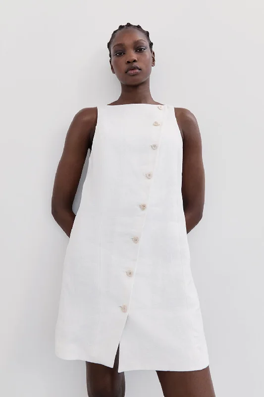 Bigger Savings, Better Shopping!TOMMY WHITE LINEN MINI DRESS