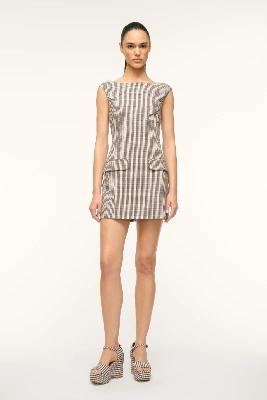 Shop Now and Save!WALKER DRESS | DARK CHOCOLATE MICRO CHECK