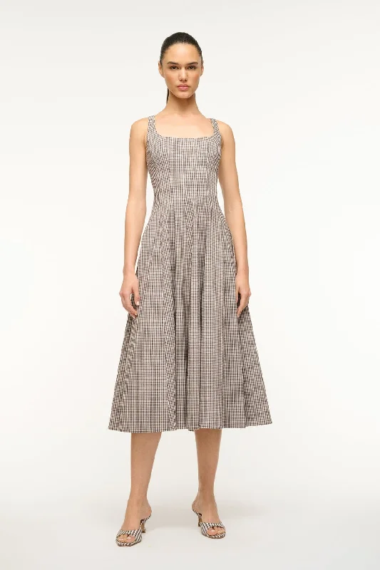 Find the Best Deals Here!WELLS DRESS | DARK CHOCOLATE MICRO CHECK