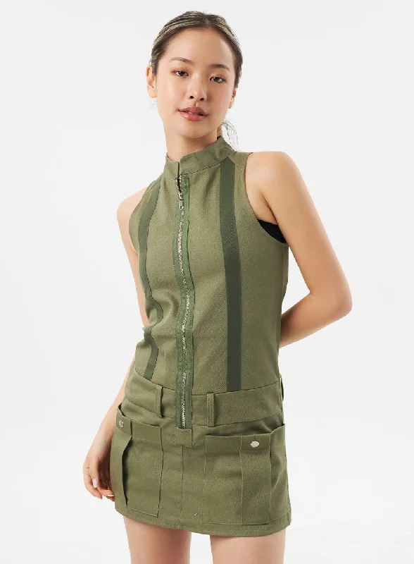 Crazy Discounts Inside!Zip-Up Mini Dress CU302